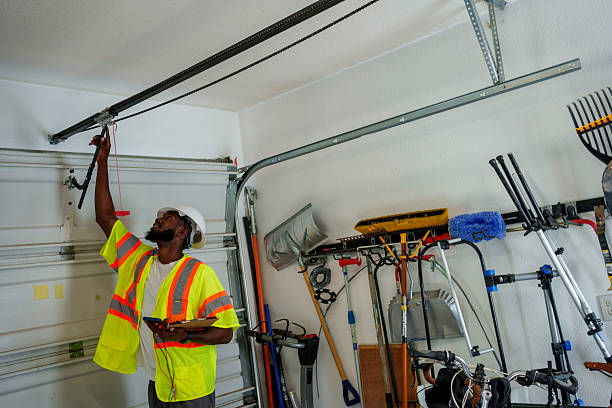 Professional Garage Door technician working in Goshen, CA